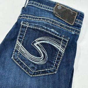 Silver Jeans Natsuki Shorts Cut Off Raw Hem Stretch Sz 28 Women’s X5